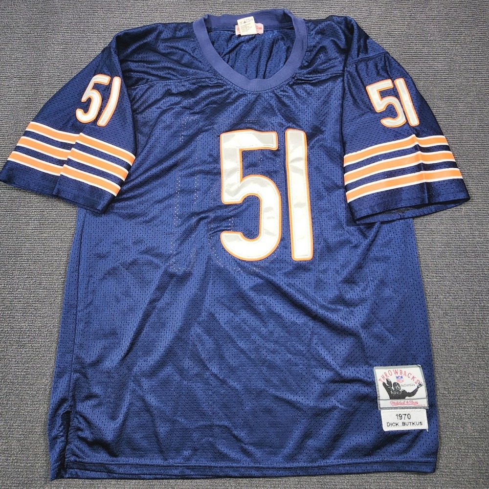 Dick Butkus #51 1970 Mitchell & Ness Football Jersey Throwback Retro Mens SZ 52